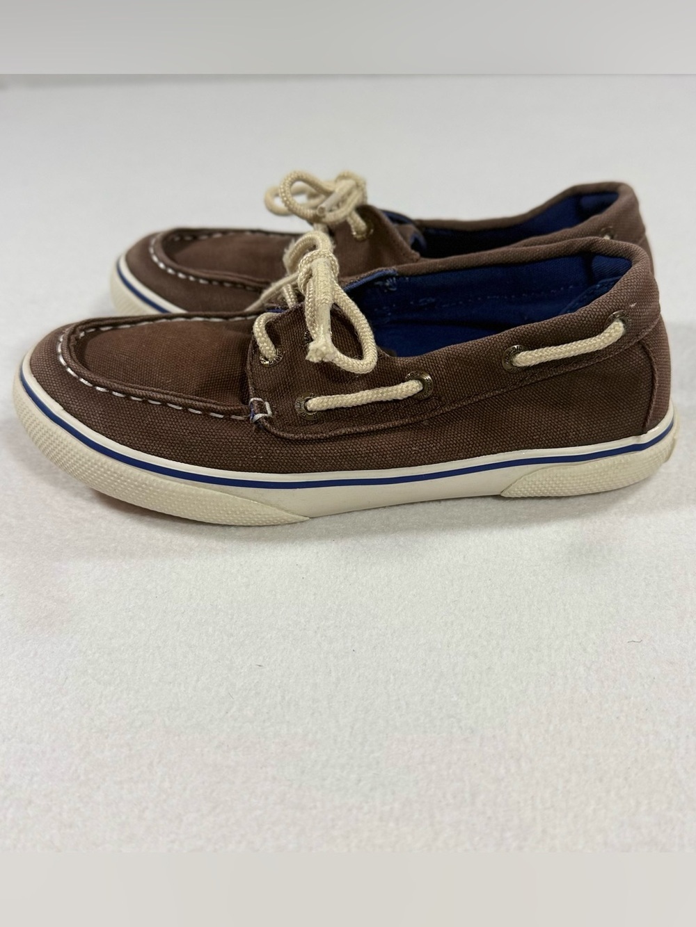 Sperry Top-Sider Halyard Boys' Boat Deck Shoe Brown Size 13.5 Youth - Picture 3 of 7